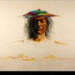 Jesus of the Damnation of Art,
oil, acrylic and charcoal on raw canvas,
36" x 48" (91.44 x 121.92 cm.), 1998.